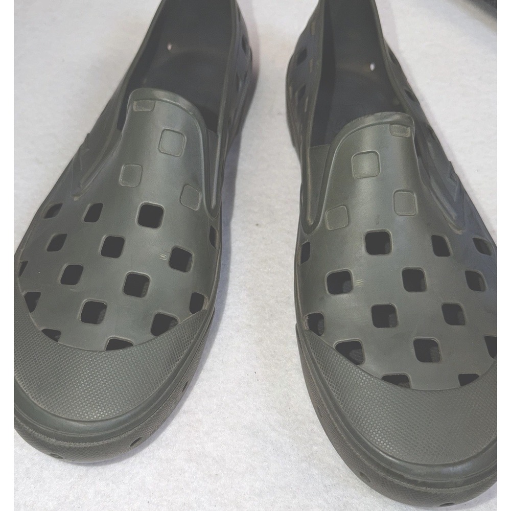 Vans Slip On Shoes Men's US 13‎ Olive Green Rubber Clogs